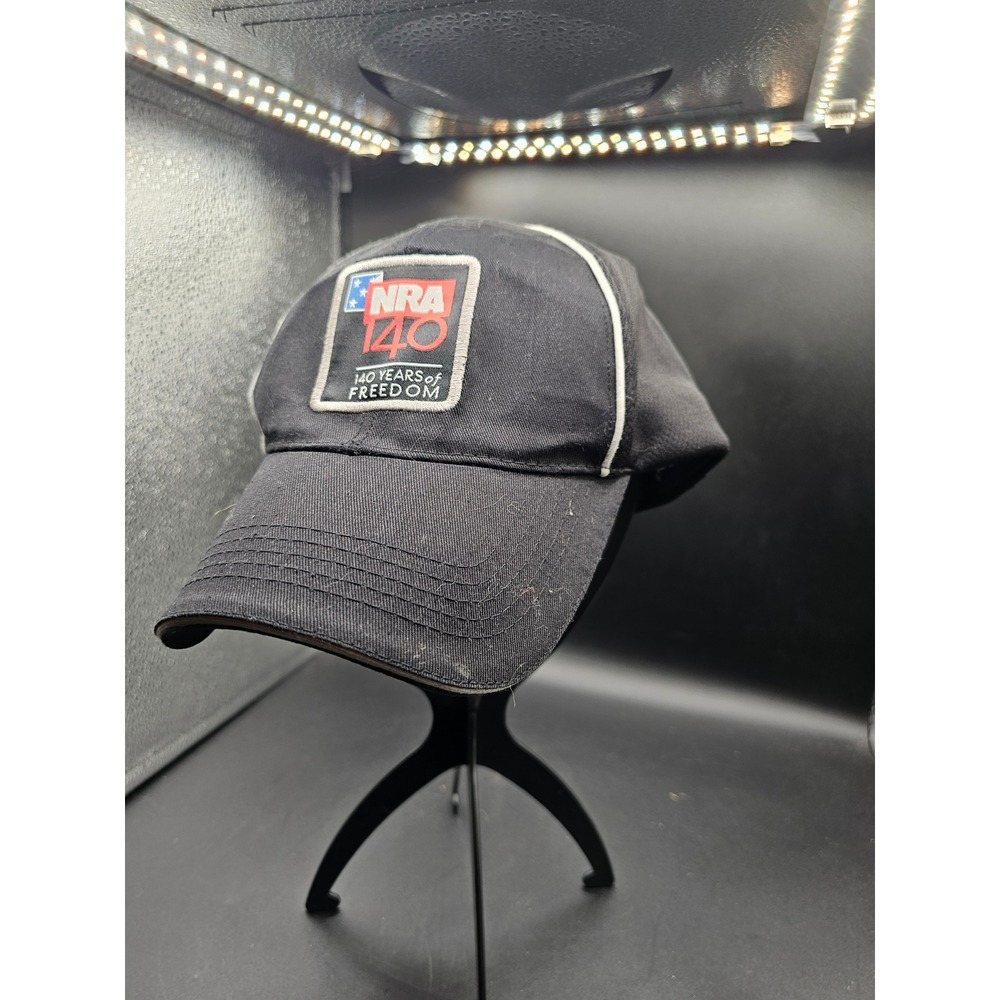 Hit Wear NRA 140 Years of Freedom Baseball Cap Black Adjustable Hat Patch